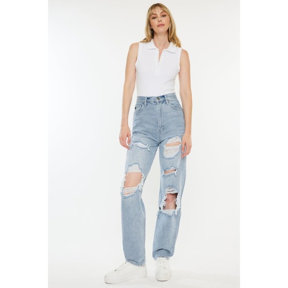 Kancan Kyla‎ Ultra High Rise 90's distressed Baggy jeans size 13/30